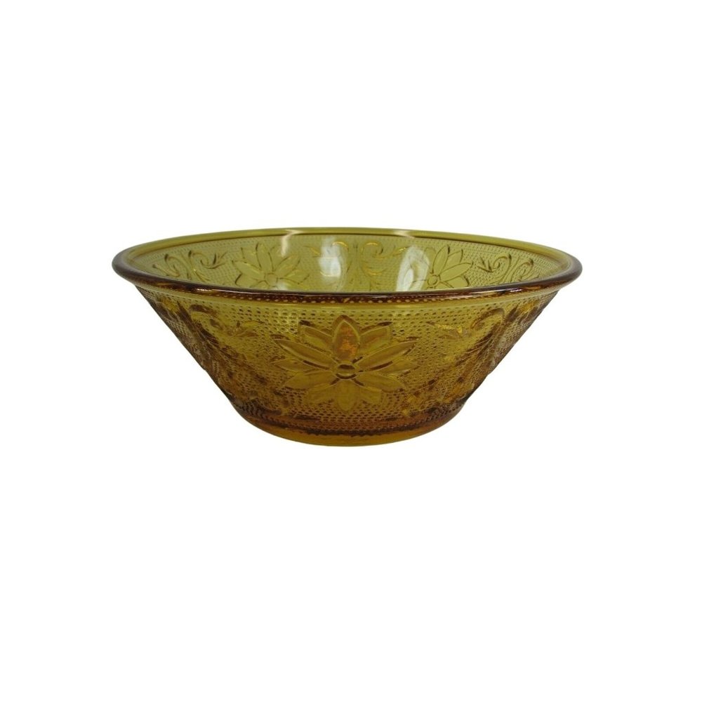 Vintage Amber Anchor Hocking Serving Bowl Sandwich Desert Gold 51113